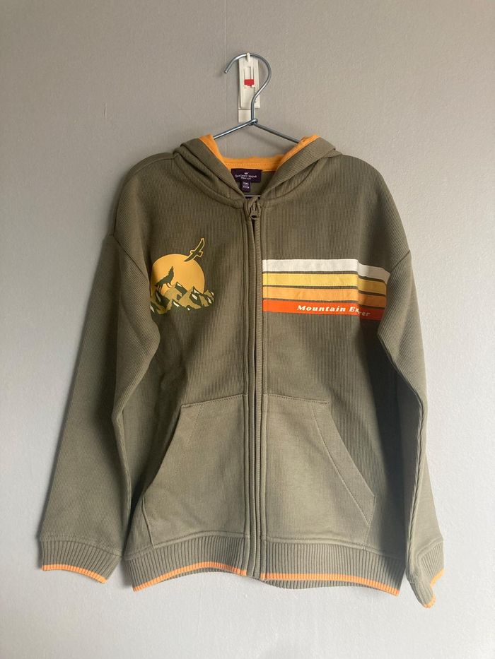 Sweat zippé à capuche Sergent Major garçon 7 ans kaki neuf - photo numéro 2