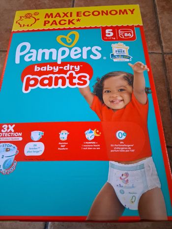 86 couches pampers pants taille 5