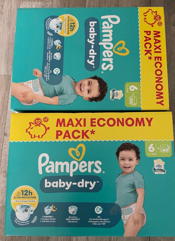 Mega pack de 160 couches baby dry taille 6 neuf