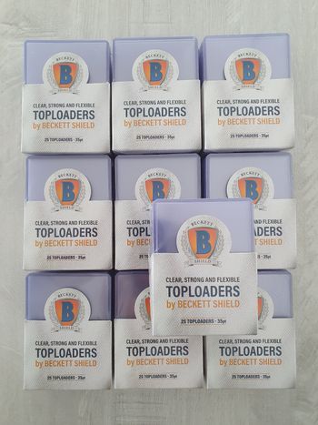 Lot de 10 paquets de 25 Toploaders Beckett Shield 