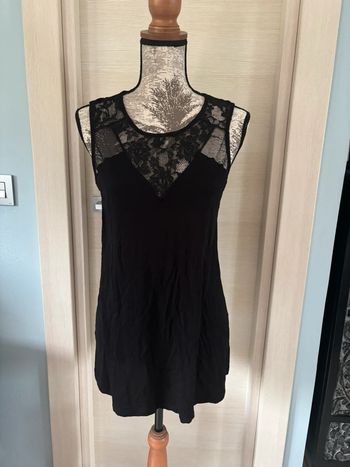 Débardeur noir dentelle camaïeu taille L
