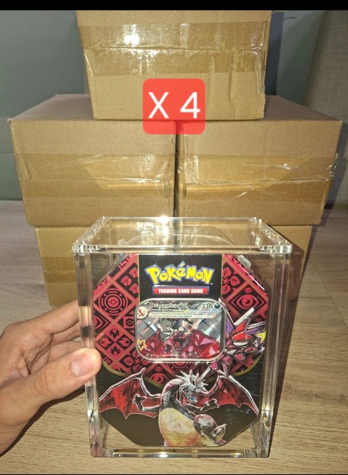 Lot de 4 acryliques pour pokebox Pokémon aimantée épaisse 8mm anti uv