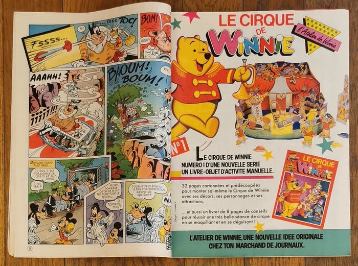 Ancien journal de mickey avec cadeau disney star Bernard et Bianca 1987 N°1851 vintage - photo numéro 6