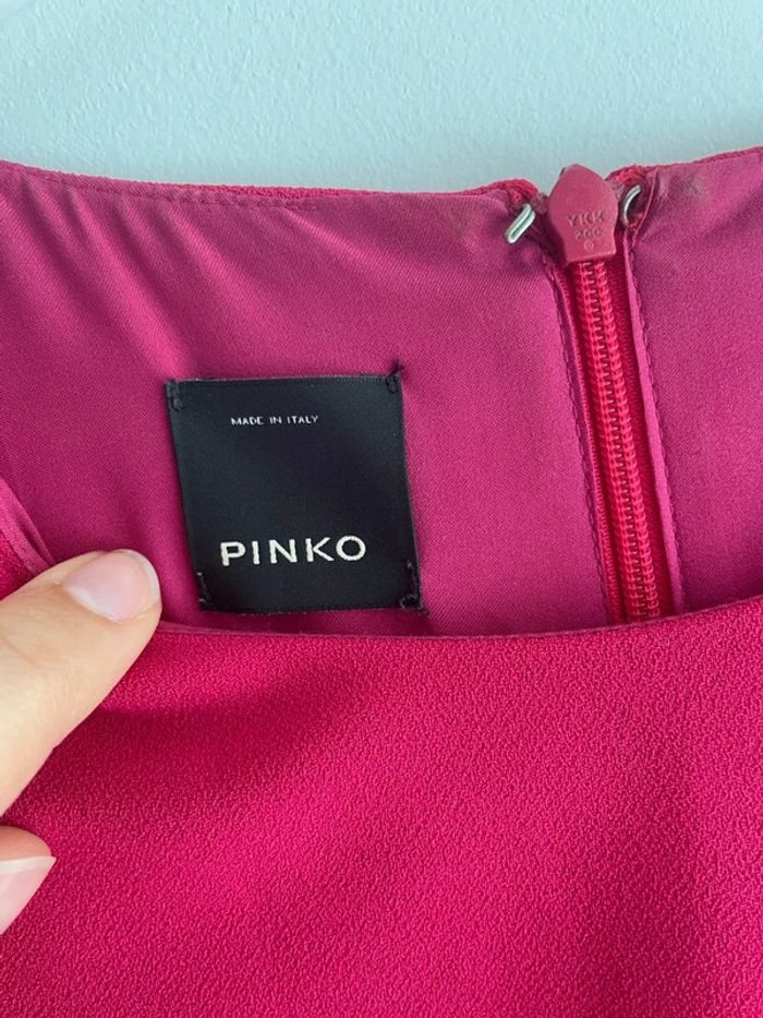 Robe vintage fuchsia manches originales PINKO - photo numéro 2