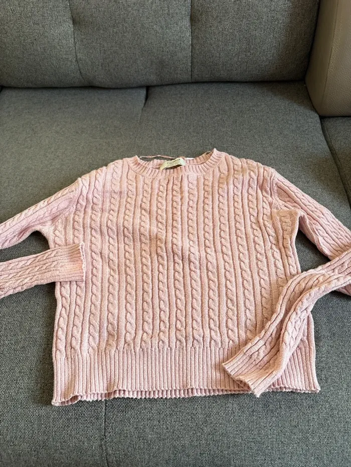 Col. Roulé rose, taille S. Pull&bear