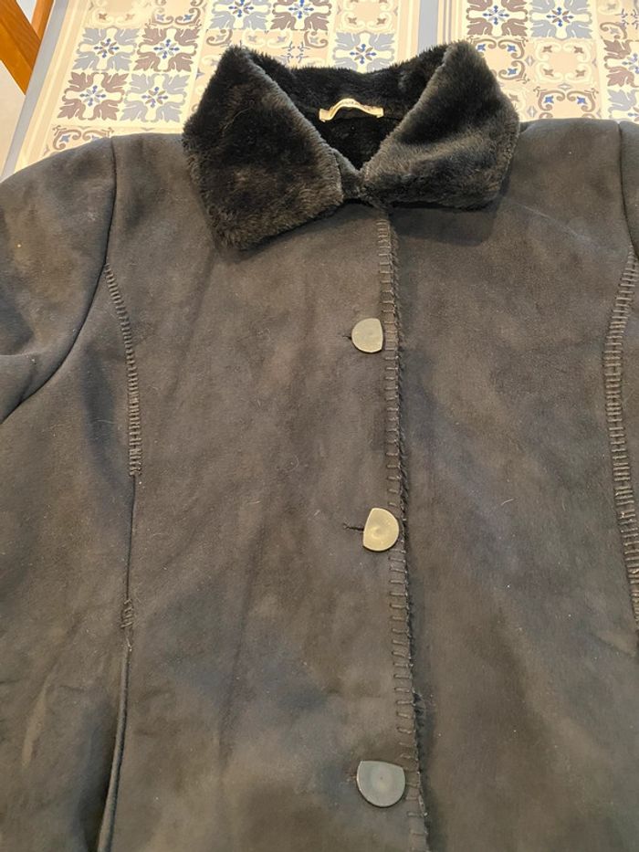 Manteau long fausse fourrure - photo numéro 5