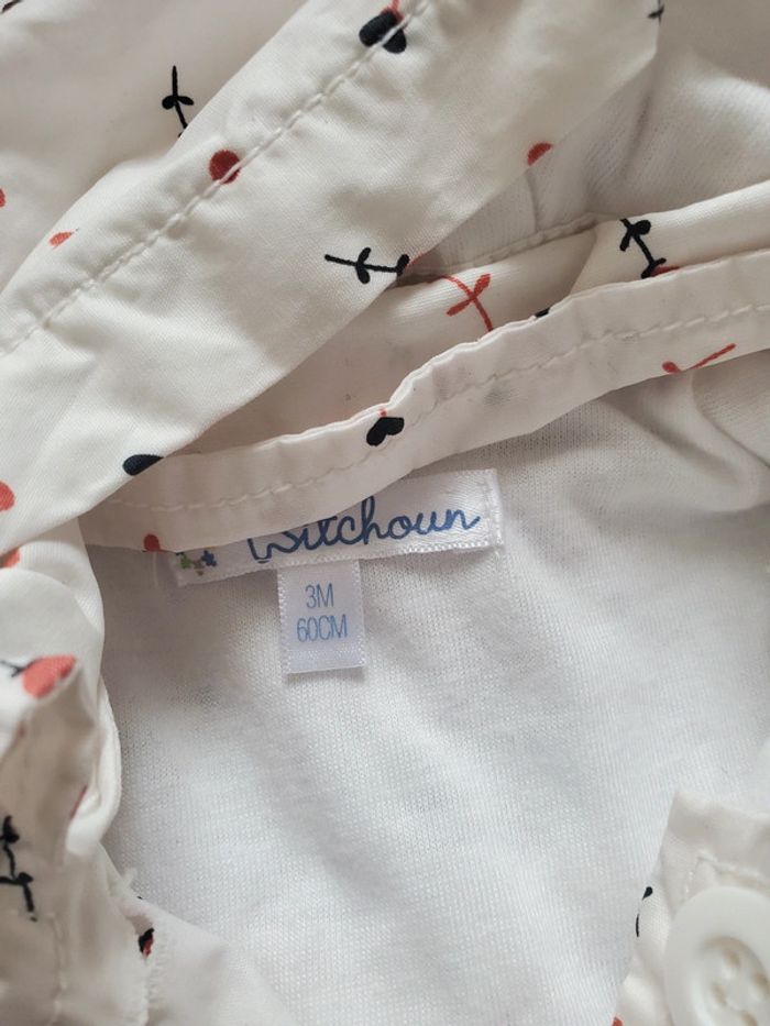 Manteau coupe vent à capuche motif taille 3 mois - photo numéro 2