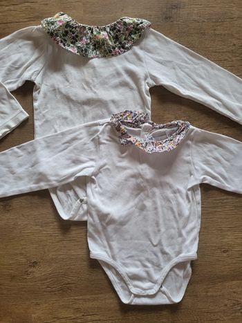 Lot de 2 bodys jacadi fille 3ans