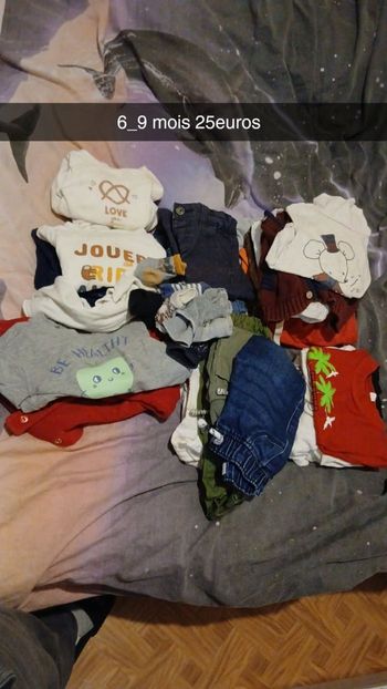 Vêtements  bébé garçon 6/9 mois