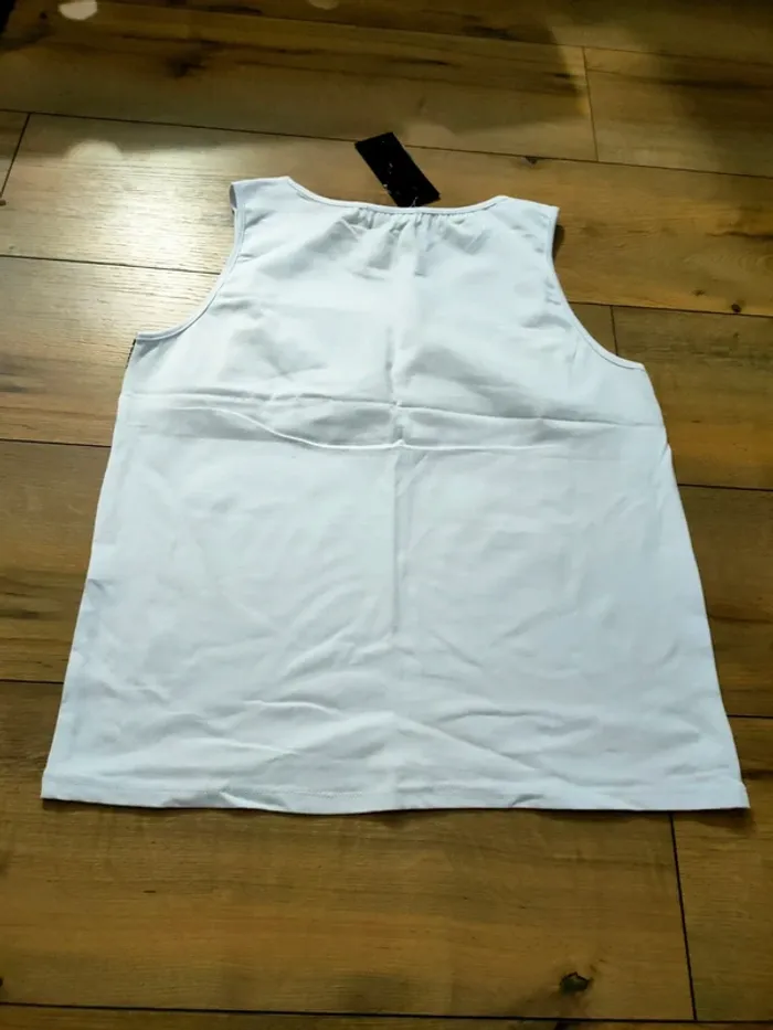 Débardeur blanc effet militaire taille XL - photo numéro 3