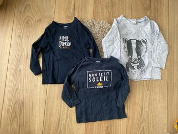 Lot de 3 Tshirts ML 12 mois