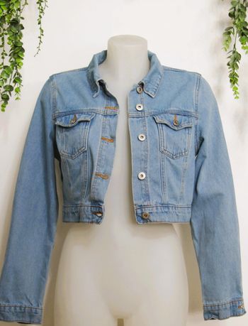 Veste courte en jeans pour femme taille  XL