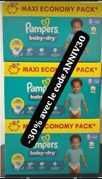 Trois  carton de couche pampers taille 5 normale 