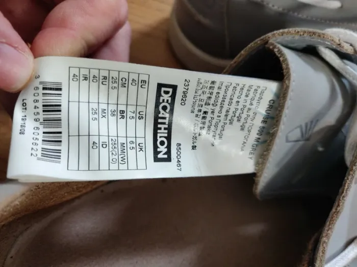 Chaussures bateau grises Tribord. Taille 40 - photo numéro 3