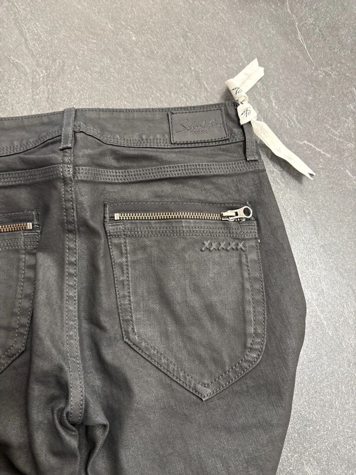 Jeans pour femme school rag pulse slim confort laqué anthracite taille 26 - photo numéro 8