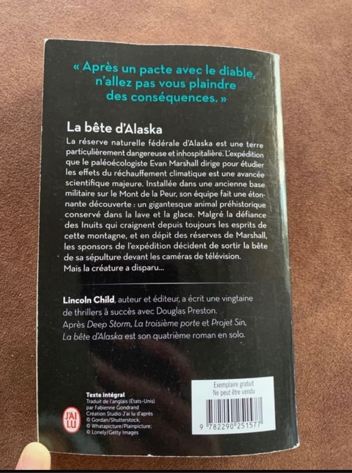 Thrillers la bête d’Alaska - photo numéro 2