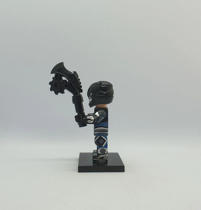 🦸 Figurine - Power Rangers Noir - (Style Lego) 🦸 - photo numéro 2
