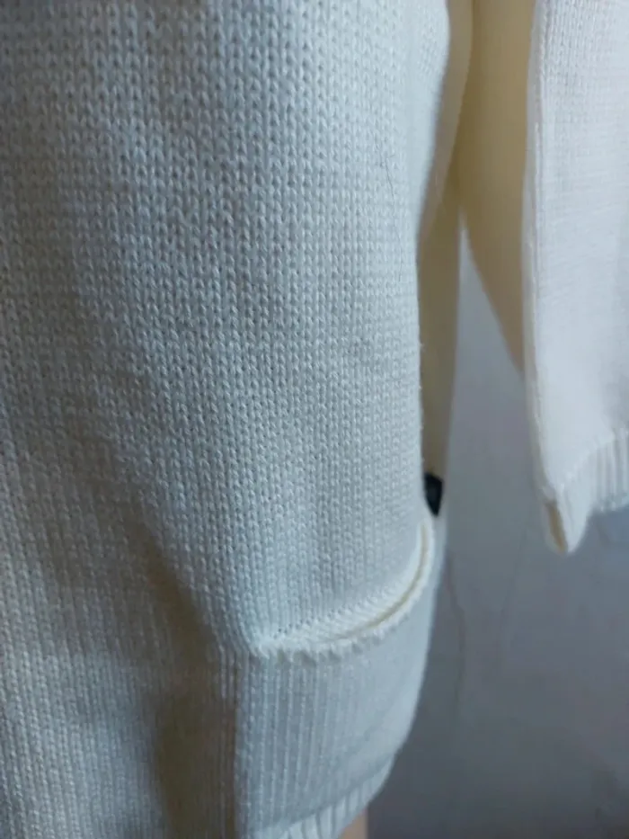 Pull écru en maille - photo numéro 5