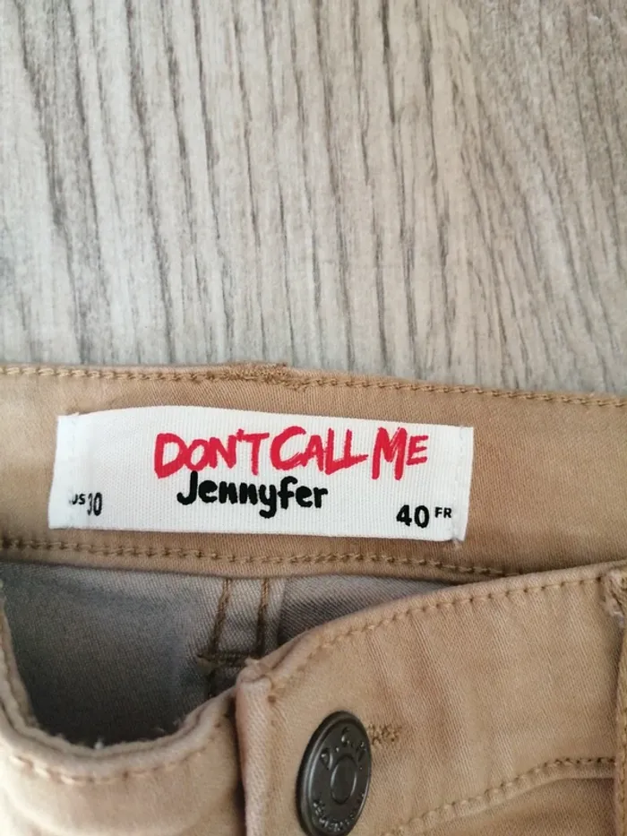Pantalon beige cammel skinny taille haute avec boutons / jennyfer / (40) - photo numéro 8