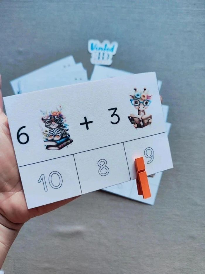 20 cartes à pince additions - photo numéro 2