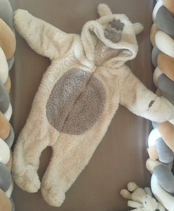 Combinaison blanc neutre ourson