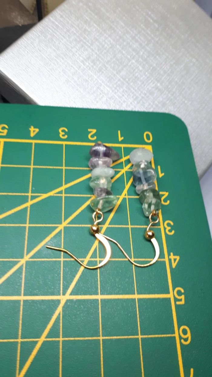 Boucles d'oreilles en perles naturelle - photo numéro 2