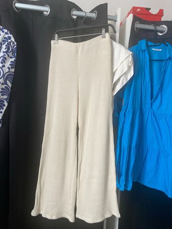 Pantalon côtelé taille haute