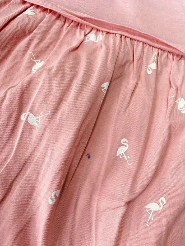 Taille 8 ans lot de 2 robes d’été fille H&M Kiabi bleu marine et rose * licorne flamant roses * 🌸 - photo numéro 5