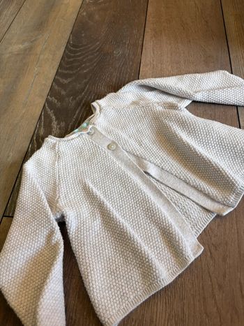 Gilet maille gris obaïbi 12 mois