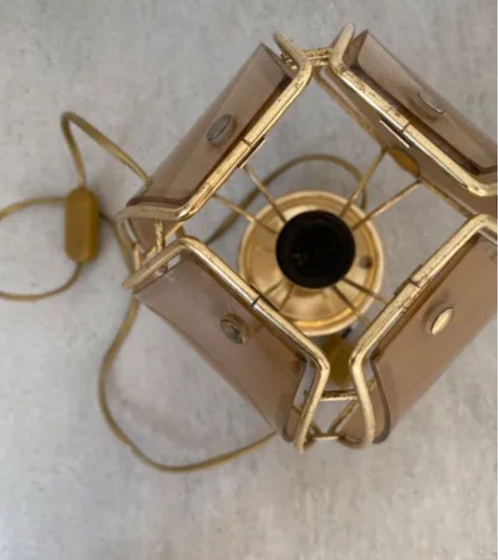 Lampe à poser en verre teinté - photo numéro 2