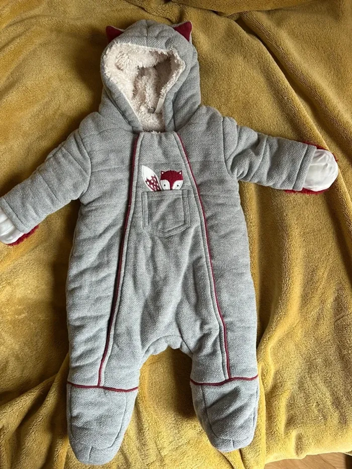 Combinaison hiver bébé 1 mois renard orchestra