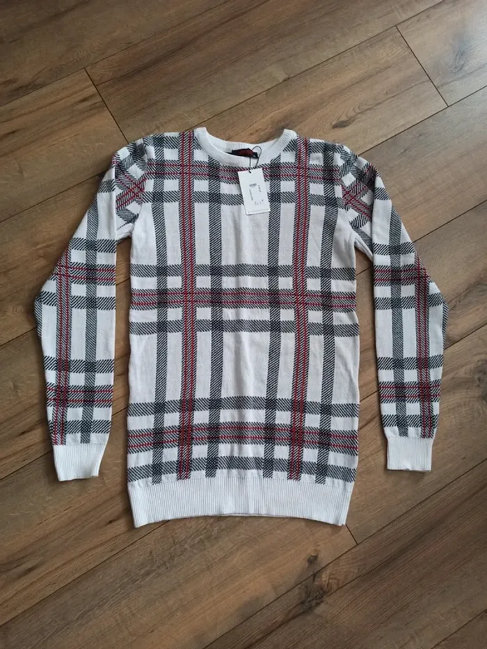Pull blanc homme manches longues xl