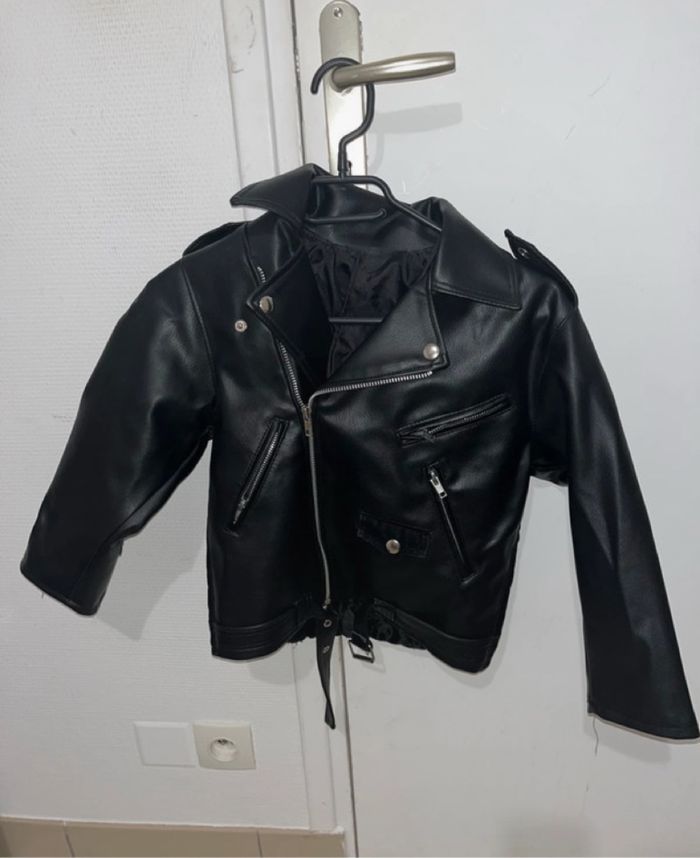Veste en cuir fille
