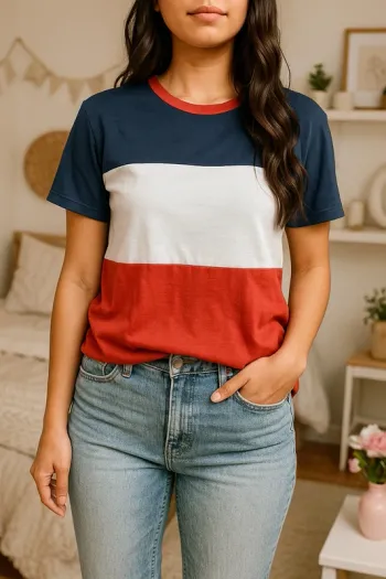 T-shirt bande rayure