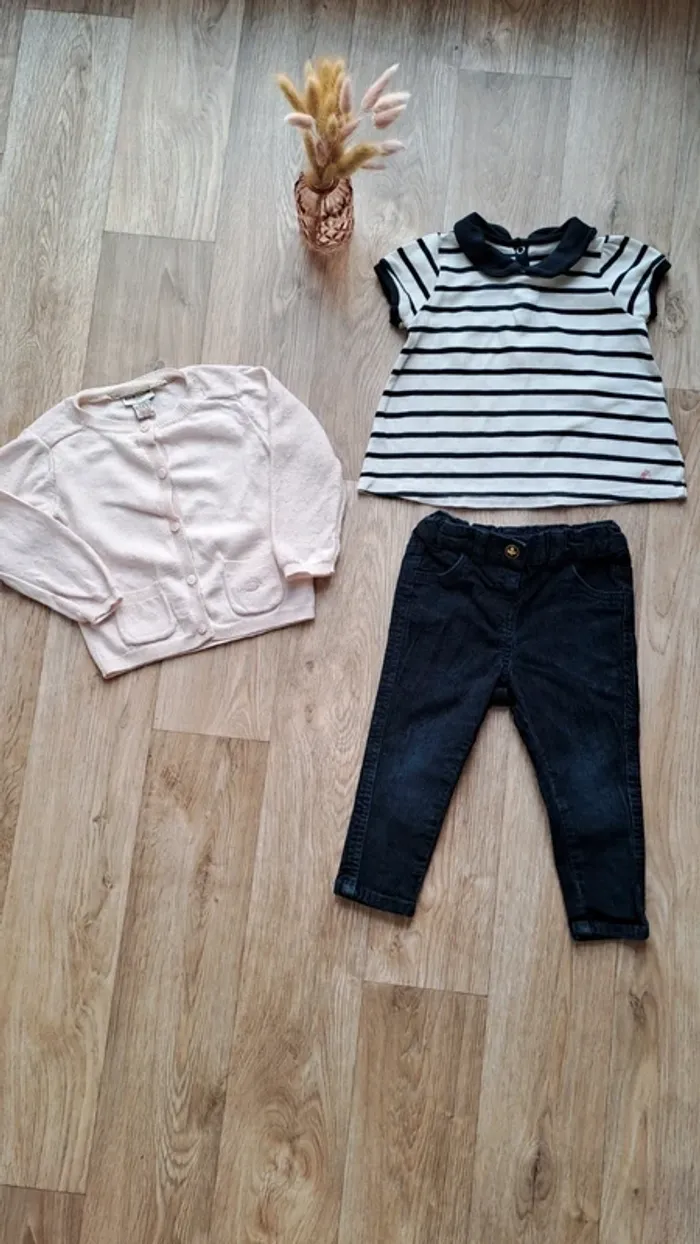 Ensemble fille Cyrillus Petit Bateau 18 mois