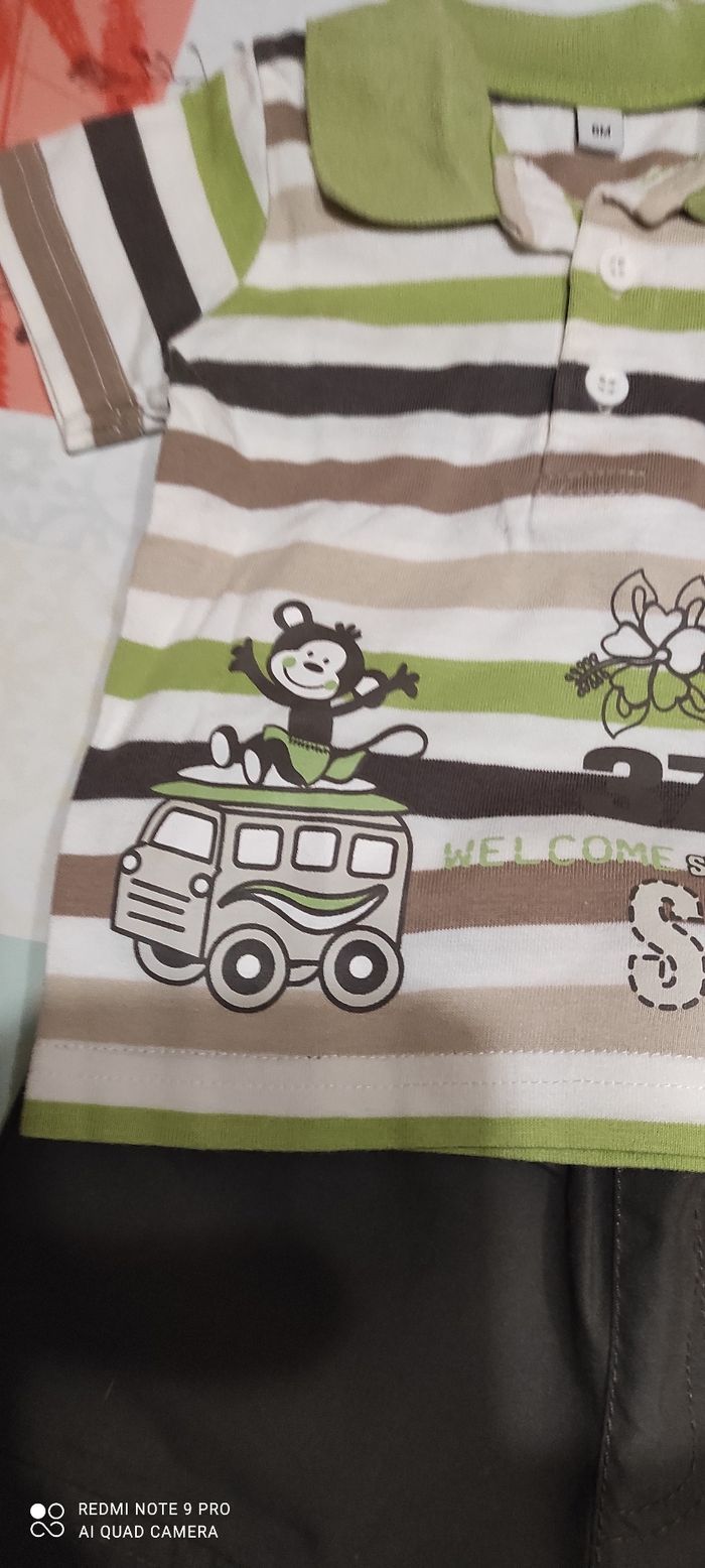 Ensemble pantacourt et polo plus 6 mois - photo numéro 5