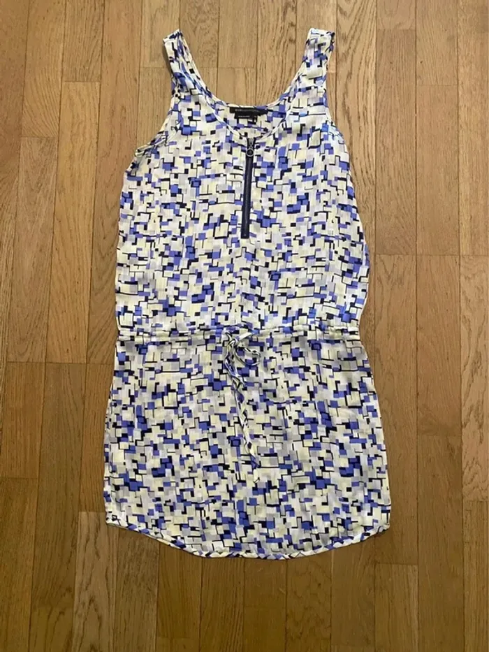 Petite robe d’été bleue et jaune BCBG Max Azria taille XS - photo numéro 2