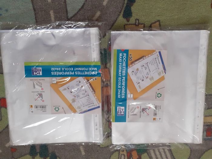 1 lot de 2x 50 pochettes perforées