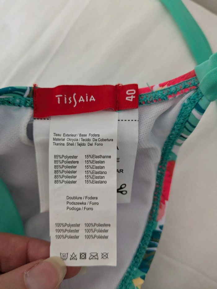 Haut de maillot de bain fleuri - Tissaia - taille 40 - photo numéro 4