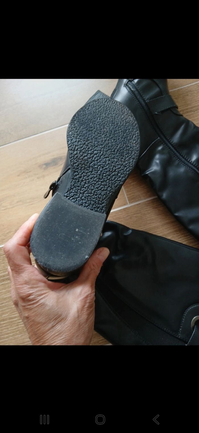 Longues  bottes noires T 38.neuves.cavalieres. - photo numéro 4