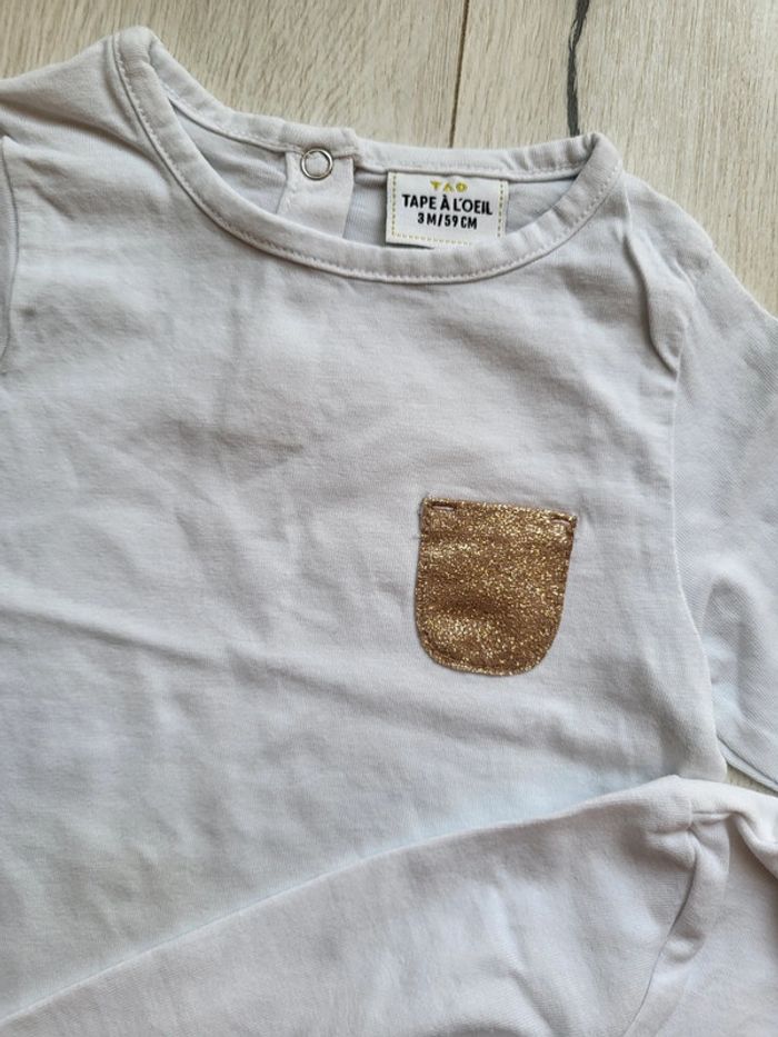 Sublime ensemble 4 pièces fille 3 mois tape à l'œil kiabi - photo numéro 4