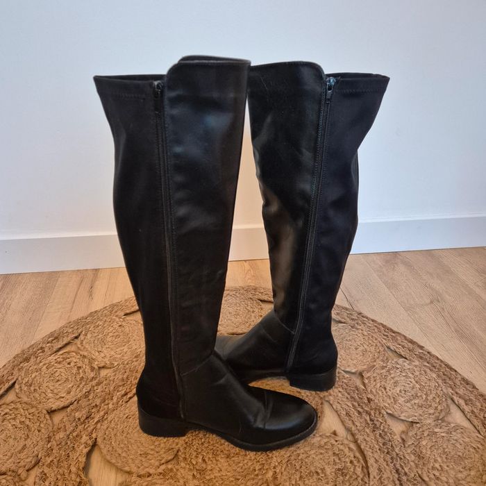 Bottes cavalière noir bi matière - La Halle - Pointure 41 - photo numéro 6