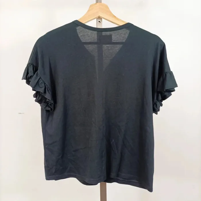 T-shirt noir à broderies blanches CMT atelier – Taille non indiquée (convient à M/L) A705 - photo numéro 3