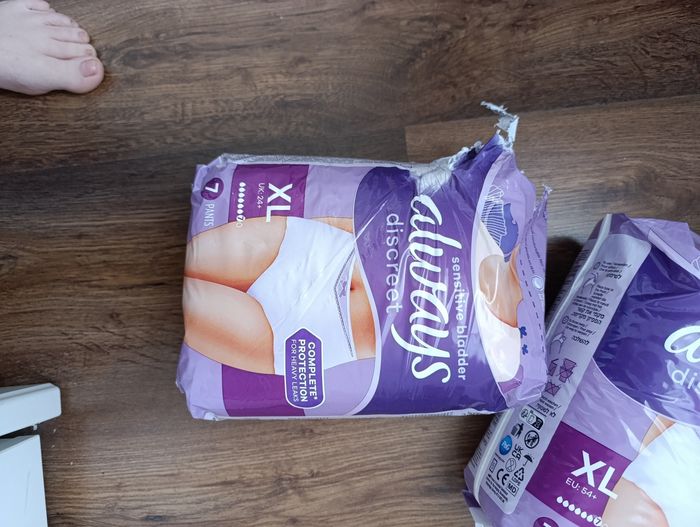 Always discreet taille xl  emballage endommagé