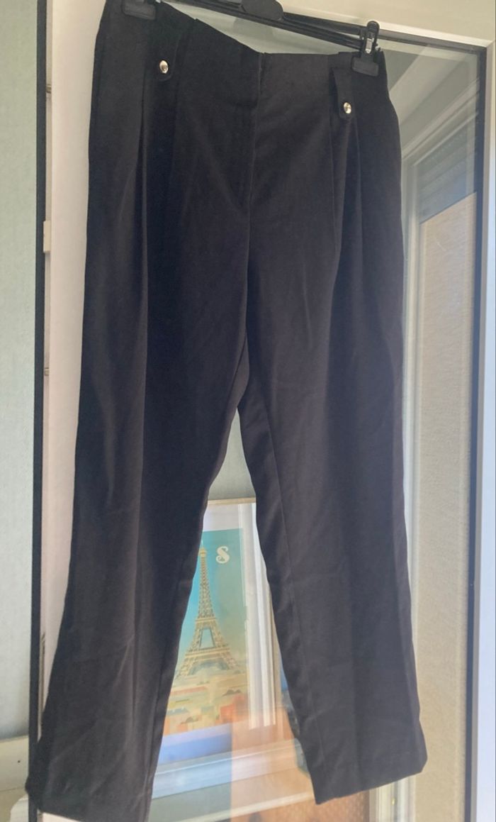 Pantalon noir taille haute Naf Naf T42 - photo numéro 5