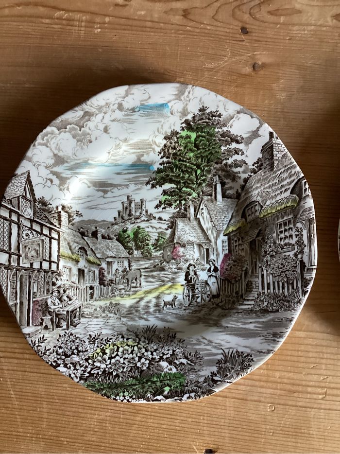 2 assiettes porcelaine anglaise enoch wedgwood ltd - photo numéro 3