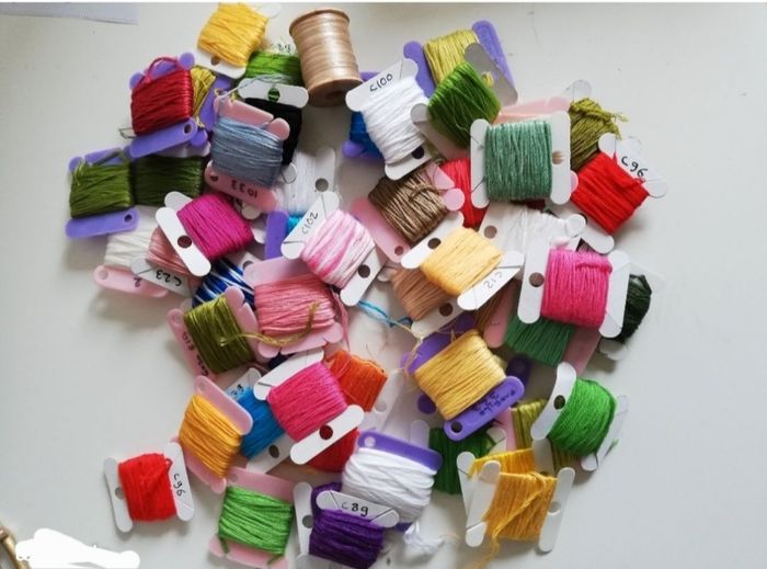 Lot de 55 fils coton point de croix point compté ou autre - photo numéro 10