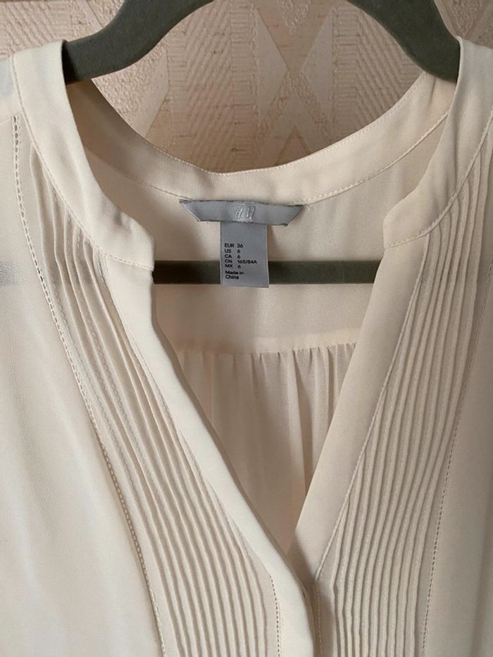 Superbe belle blouse chemise crème H&M taille 36 - photo numéro 2