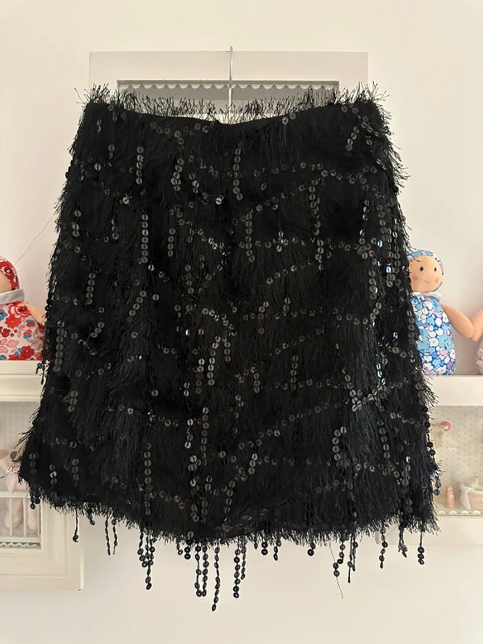 Jupe strass / plumes