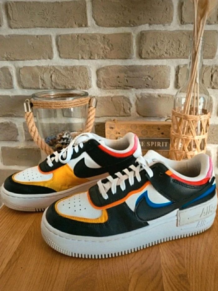 Baskets Sneakers Nike Air force 1 low shadow white black multi - photo numéro 2